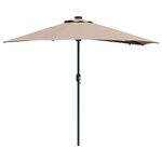 vidaXL Parasol de jardin Taupe 294 x 150 x 223 cm tissu