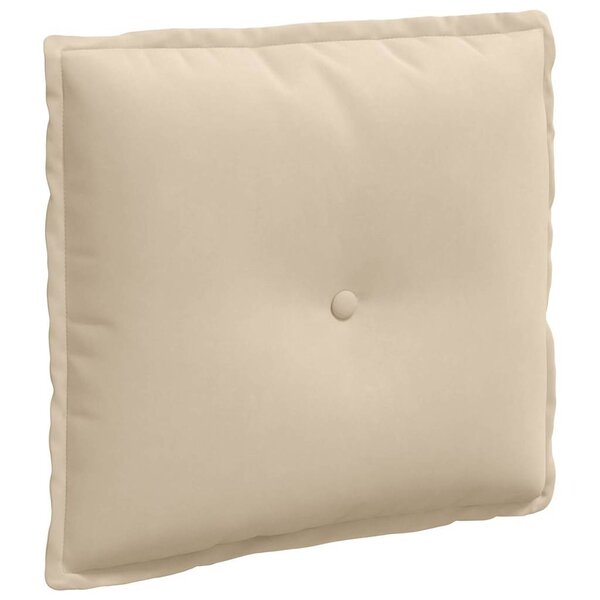 vidaXL Coussin de Dos Crème 50 x 45 cm Tissu en microfibre