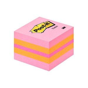 Mini bloc cube PLAISIR Classique 5,1 x 5,1 cm 400 feuilles POST-IT