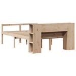 vidaXL Lit bibliothèque sans matelas 140x200 cm bois massif de pin
