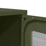 vidaXL Buffet haut vert olive 68x39x107 cm acier