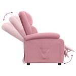 vidaXL Fauteuil inclinable Rose Velours