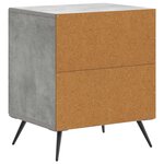 vidaXL Cabinet de chevet Gris béton 43 x 34 5 x 50 cm
