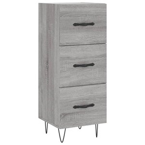 vidaXL Buffet Sonoma gris 34 5x34x90 cm Bois d'ingénierie