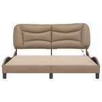 vidaXL Cadre de lit avec LED sans matelas Hvar cappuccino 160x200 cm