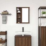 vidaXL Armoire murale de salle de bain miroir chêne marron 50x21x60 cm