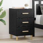 vidaXL Cabinet de chevet Chêne noir 40 x 40 x 66 cm Bois d'ingénierie