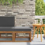 vidaXL Pouf d'Extérieur Bois d'Acacia Massif Naturel