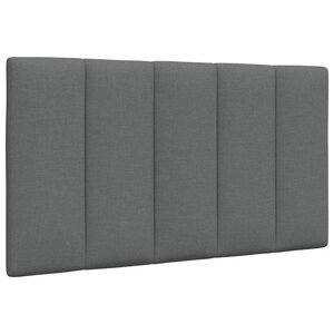 vidaXL Coussin de tête de lit Hanko gris foncé 90 cm tissu