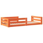 vidaXL Cadre de lit sans matelas cire marron 80x160 cm bois pin massif