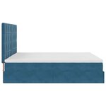 VidaXL Cadre de lit ottoman avec matelas bleu foncé 180x200 cm velours
