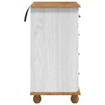 vidaXL Commode ASKIM Blanc 45.8 x 40 x 79 cm Bois de pin massif