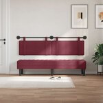 vidaXL Tête de lit suspendue Bordeaux Tissu