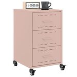 vidaXL Table de chevet rose 36x39x59 cm acier