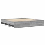 vidaXL Cadre de lit sans matelas sonoma gris 200x200 cm