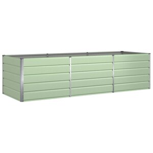 vidaXL Jardinière Vert pastel 195 x 100 x 45 cm Acier galvanisé