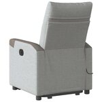 vidaXL Fauteuil inclinable de massage électrique gris nuage tissu