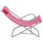 vidaXL Chaises à bascule lot de 2 Acier Rose