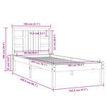 vidaXL Cadre de lit sans matelas 100x200 cm bois massif