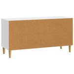 vidaXL Meuble TV 99 x 34 5 x 50 cm Blanc brillant Bois d'ingénierie