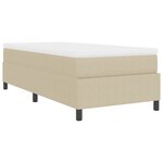 vidaXL Lit avec sommier et matelas Vert clair Gris 100x200 cm Tissu en velours côtelé