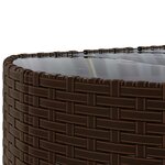 vidaXL Salon de jardin 8 Pièces avec coussins marron résine tressée