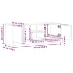vidaXL Meuble TV vieux bois 102x35x36 5 cm bois d'ingénierie