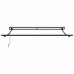 vidaXL Auvent Rétractable Rayure rouge et blanche 350x250 cm tissu