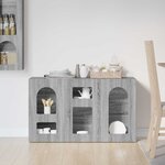 vidaXL Buffet Gris Sonoma 100 x 35 x 59 cm Bois d'ingénierie