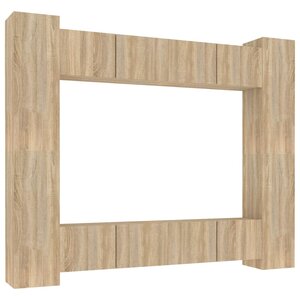 vidaXL Ensemble de meubles TV 8 Pièces Chêne sonoma Bois d'ingénierie