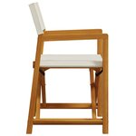vidaXL Chaises de réalisateur pliables lot de 2 blanc crème tissu