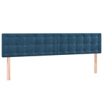 vidaXL Sommier à lattes de lit matelas et LED Bleu foncé 180x200 cm