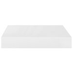 vidaXL Étagère murale flottante 4 Pièces Blanc brillant 23x23 5x3 8cm MDF