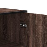 vidaXL Buffet haut chêne marron 35 5x35x139 cm bois d'ingénierie métal