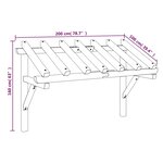 vidaXL Auvent de porte 200x100x100 cm Bois de pin solide