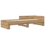 vidaXL Cadre de lit avec tête de lit Chêne artisanal 80 x 200 cm