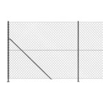 vidaXL Clôture à mailles losangées avec bride anthracite 1 4x25 m