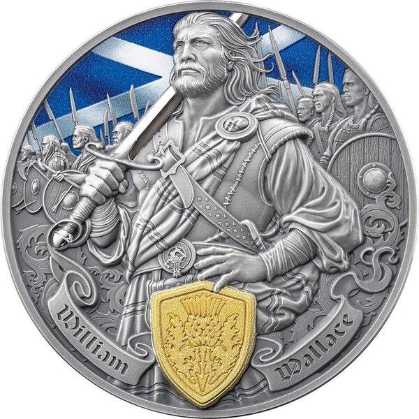 Pièce de monnaie en Argent 2 Dollars g 62.2 (2 oz) Millésime 2026 Legends Of Battlefield WILLIAM WALLACE