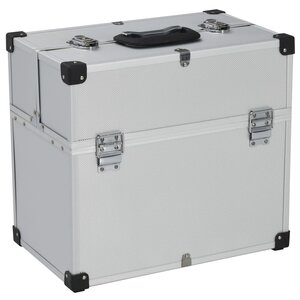 vidaXL Boîte à outils 38x22 5x34 cm Argenté Aluminium