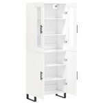 vidaXL Buffet haut Blanc 69 5x34x180 cm Bois d'ingénierie