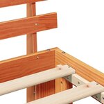 vidaXL Cadre de lit avec tête de lit Brun cire 75 x 190 cm Pin massif