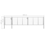 vidaXL Portail de jardin Acier 500 x 75 cm Argenté