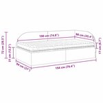 vidaXL Cadre de lit d'angle avec matelas 2 pc Vert foncé 90 x 190 cm