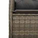 vidaXL Ensemble de bistro de jardin 9 Pièces coussins gris poly rotin