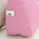 vidaXL Coussin de Dos Rose 45 x 20 x 35 cm tissu