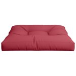 vidaXL Coussin de palette rouge bordeaux 70x70x12 cm tissu