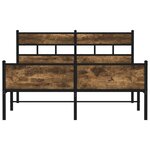 vidaXL Cadre de lit sans matelas chêne fumé 150x200 cm bois ingénierie
