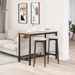 vidaXL table Naturel 100 x 50 x 77 cm Bois d'ingénierie et acier