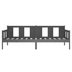 vidaXL Lit de jour sans matelas gris bois de pin massif 80x200 cm