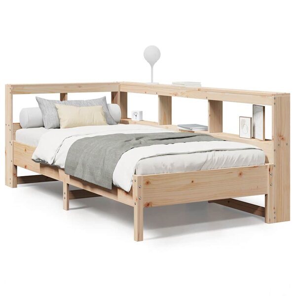 vidaXL Lit bibliothèque sans matelas 90x200 cm bois de pin massif